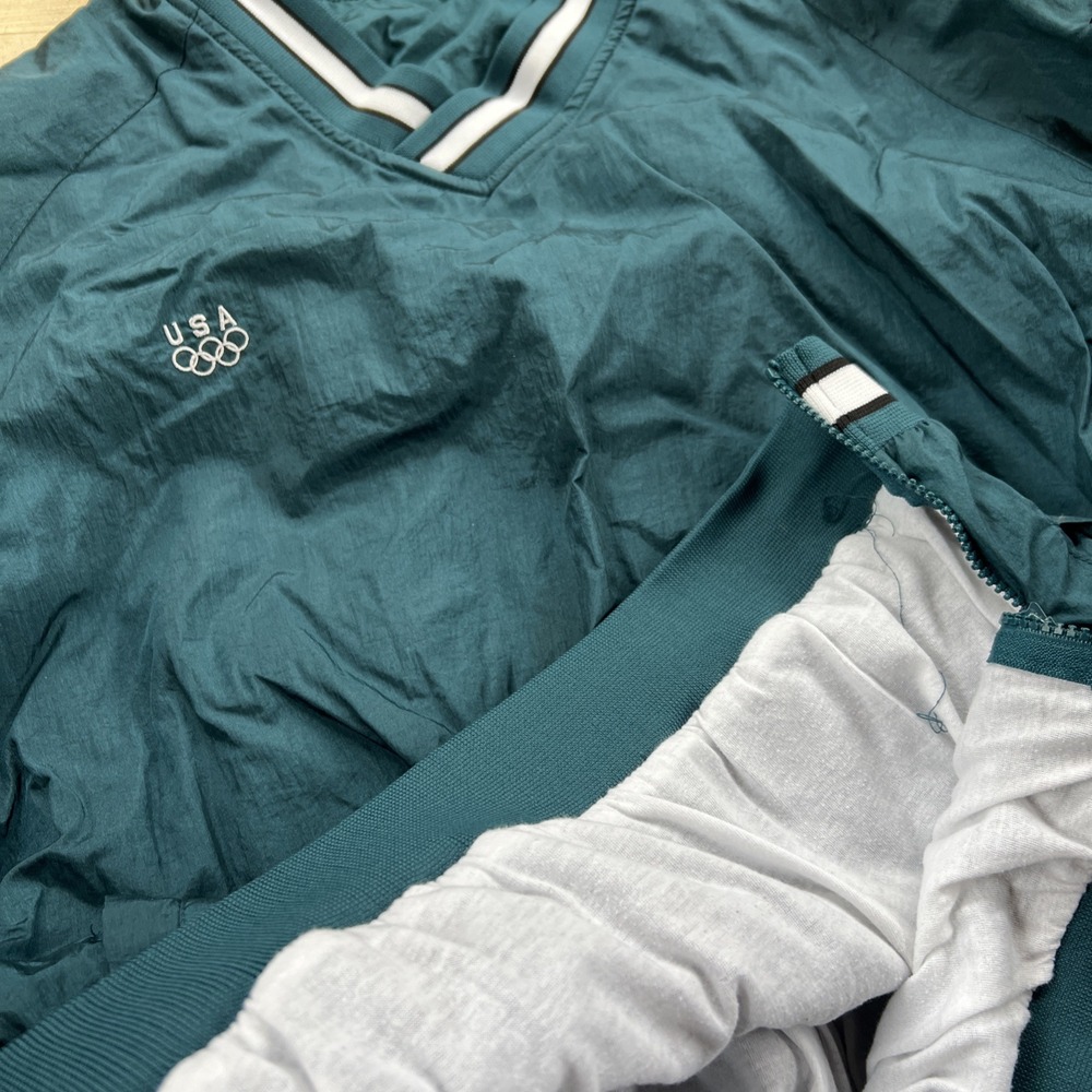 Vintage Team USA Olympics Pullover Windbreaker Teal‎ JC Penney 90's Men's Large - Picture 9 of 9
